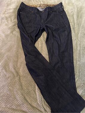 Vintage Rich & Skinny Dark Indigo Low Rise Flare Jeans